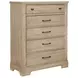 Cool Rustic Clear Maple Plank Panel Bedroom Set