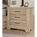 Cool Rustic Clear Maple 3 Drawer Nightstand