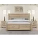 Cool Rustic Clear Maple 3 Drawer Nightstand