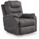 Snowfield Gunmetal Power Lift Recliner with USB Charging and Heat Massage