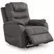 Snowfield Gunmetal Power Lift Recliner with USB Charging and Heat Massage
