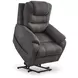 Snowfield Gunmetal Power Lift Recliner with USB Charging and Heat Massage