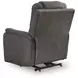 Snowfield Gunmetal Power Lift Recliner with USB Charging and Heat Massage