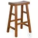 Cozy Luxe Rustic Oak Beach Pebble Barstool Set of 2