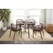 Copenhagen Brown and Gray Upholstered 5 Piece Dining Set