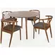 Copenhagen Brown and Gray Upholstered 5 Piece Dining Set