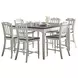 Orchard Park Brown and Soft Gray 7 Piece Counter Height Dining Set