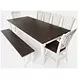 Orchard Park Brown and Soft Gray 8 Piece Dining Set with Bench