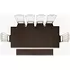 Orchard Park Brown and Soft Gray 8 Piece Dining Set with Bench