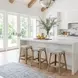 Robias Glossy White Rattan Counter Height Stool
