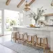 Robias Grey And White Rattan Counter Height Stool