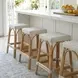 Robias Grey And White Rattan Counter Height Stool
