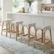 Robias Powder Blue And White Rattan Counter Height Stool