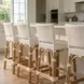Serienna White Rattan Counter Height Stool