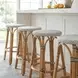 Tobias Black Performance Fabric Counter Stool