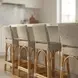 Serienna Gray And White Dot Rattan Counter Height Stool