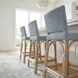 Serienna Baby Blue Rattan Counter Height Stool