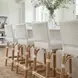 Serienna White Rattan Counter Height Stool