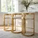 Clarence Gold And White Faux Leather Counter Height Stool