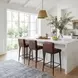 Maxwell Dark Brown Leather Bar Stool