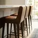 Maxwell Dark Brown Leather Bar Stool