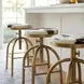 Grogan Hair On Hide Leather Adjustable Bar Stool