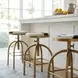 Grogan Hair On Hide Leather Adjustable Bar Stool