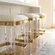 Jordan Acrylic And Polished Brass Counter Height Stool