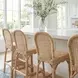 Flora Light Brown Rattan Scalloped Edge Bar Stool