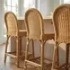 Flora Light Brown Rattan Scalloped Edge Counter Height Stool