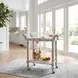 Danielle Rustic Gray 30" Rectangular 2 Tier Bar Cart