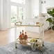 Charlevoix Acrylic And Gold Serving Cart