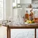 Kathleen Olive Ash Burl Tea 2 Tier Bar Cart