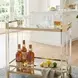 Charlevoix Acrylic And Gold Serving Cart