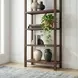 Hanover Walnut Brown Etagere Bookcase