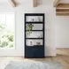 Lark Navy Blue 4 Tier Etagere Bookcase