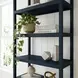 Lark Navy Blue 4 Tier Etagere Bookcase