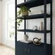 Lark Navy Blue 4 Tier Etagere Bookcase