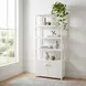 Lark White 4 Tier Etagere Bookcase