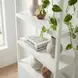 Lark White 4 Tier Etagere Bookcase