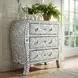 Trubadur Blue and White Bone 3 Drawer Chest