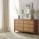 Mesa Natural And Cane 6 Drawer Dresser