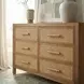 Mesa Natural And Cane 6 Drawer Dresser