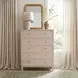 Nora Antique Taupe 36" Rectangular 5 Drawer Tall Dresser