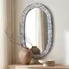 Trubadur Blue and White Bone Wall Mirror