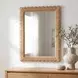Flora Light Brown Scalloped Rattan Wall Mirror