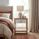 Corfu Natural and White Cosmopolitan 1 Drawer Nighstand