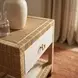 Corfu Natural and White Cosmopolitan 1 Drawer Nighstand