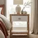 Corfu Natural and White Cosmopolitan 1 Drawer Nighstand
