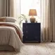 Bar Harbor Dark Navy Raffia 3 Drawer Nightstand